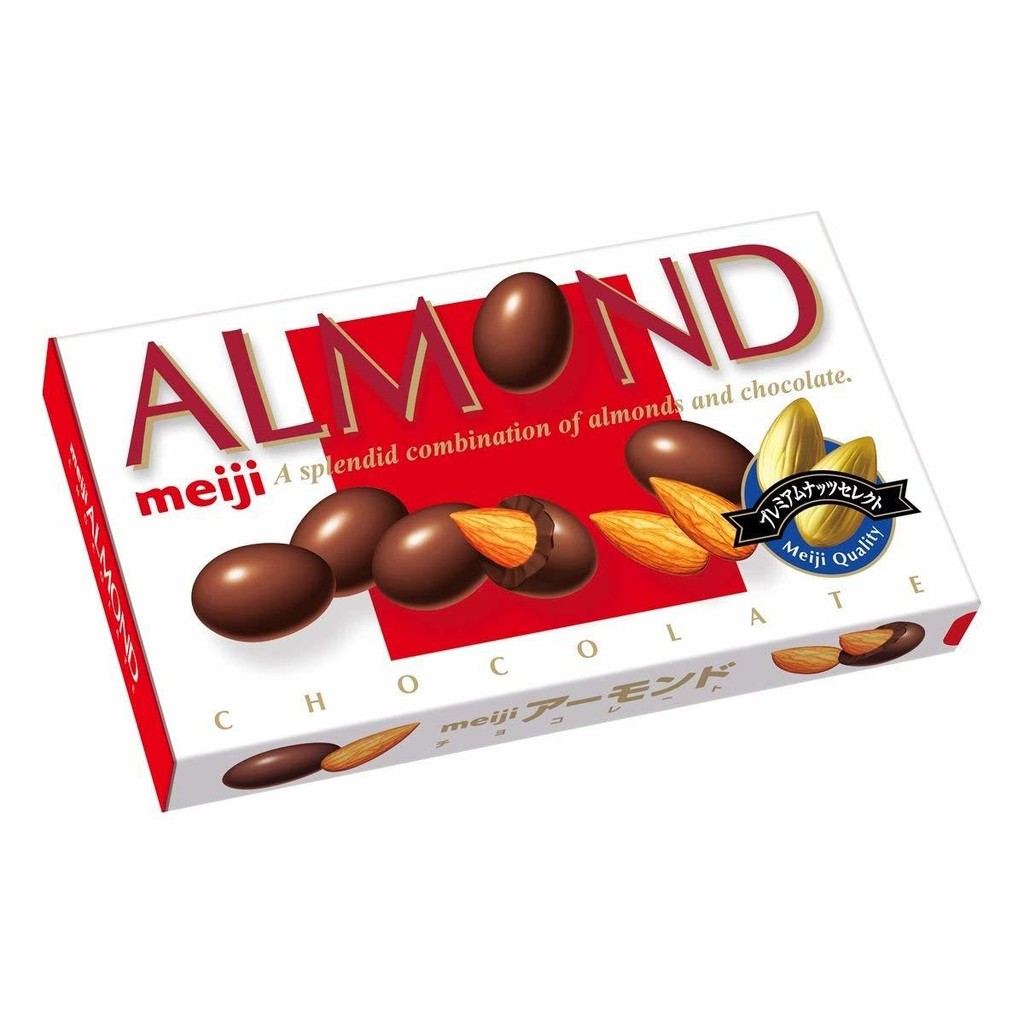 ขนมนําเข้า Chocolate MEIJI MEIJI Almond Sandwich Chocolate Hazelnut B250807
