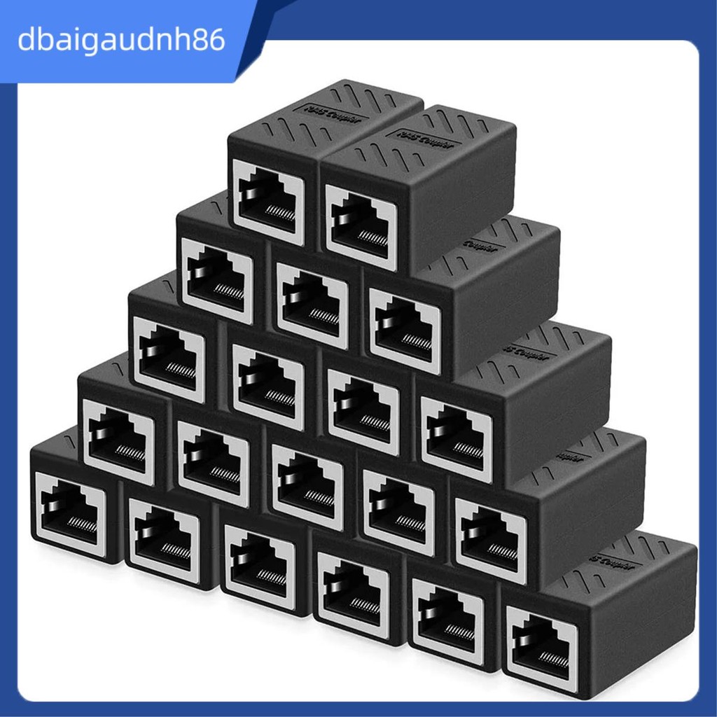 READY STOCK20PCS Ethernet Cable Extender,RJ45 Cat 5 Cat 6 Cat6a Coupler, Extender Connector หญิง RJ4