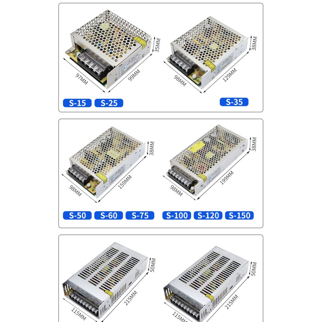 Haogong Group S-50/75/100-24 Switching Power Supply S-200-24 DC 24V DC Power Supply LED Transformer