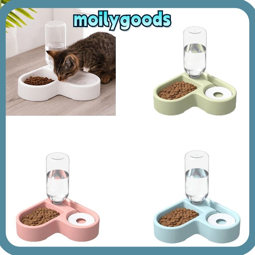 MOILYHD Pet Automatic Feeder, Feeding Dispenser Dual-use Automatic Water Bowl Feeder, Portable Moist