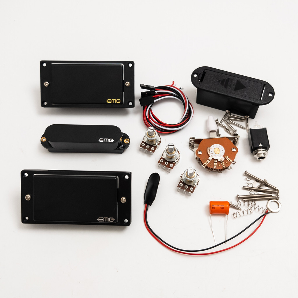 EMG กีตาร์รถกระบะ Active HSH Humbucker Pickups Potentiometer กีตาร์อุปกรณ์เสริมสีดํา (1 หม้อ/2 หม้อ/