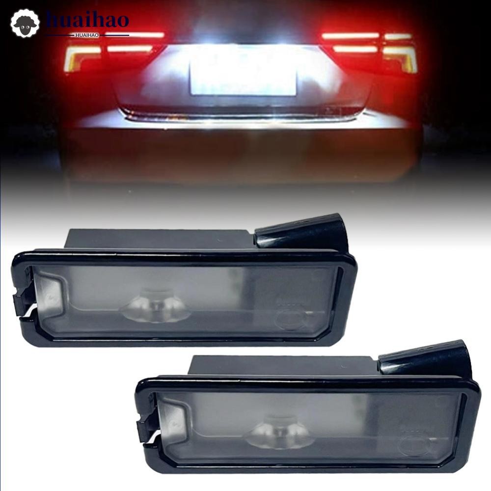 HUAIHAO 1/2 ชิ้นรถ LED ป้ายทะเบียนสําหรับ VW Golf 7 MK7 Passat B7 Eos CC Scirocco 35D 943 021 35D943
