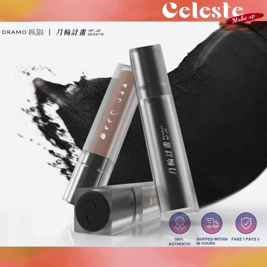 DRAMO Moon Season Lip Mud ลิปสติกสีดํา ลิปสติกสีนู้ด ลิปสติก กันน้ํา ติดทนนาน ไม่ติด