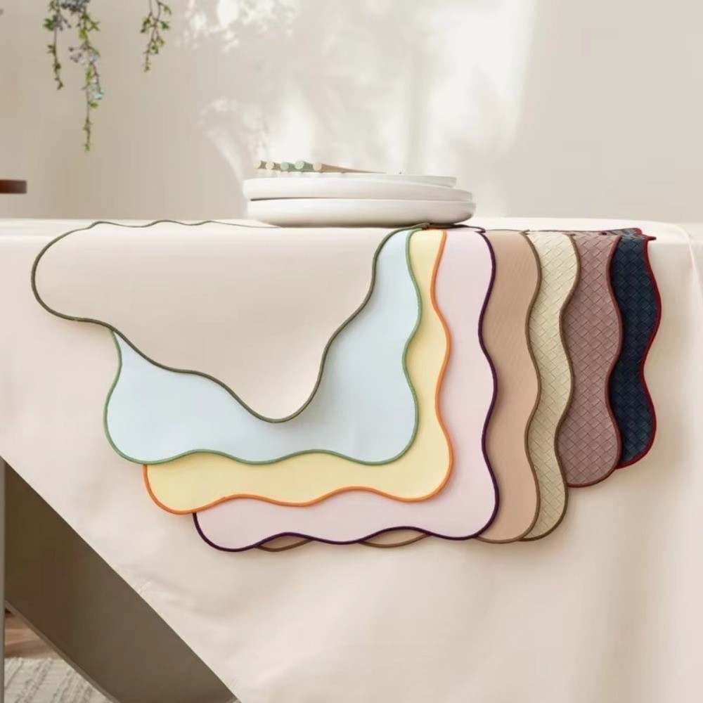 BENJMOORE Solid Place Mat,กันน้ํา Oil-Proof Dining Mat,Nordicรูปสี่เหลี่ยมผืนผ้าทนความร้อนลูกไม้ตกแต่งขอบตารางเสื่อห้องครัวซัพพลาย ราคา ถูกที่สุด ดีลบีเคเค แกลเลอรีภาพที่ 8