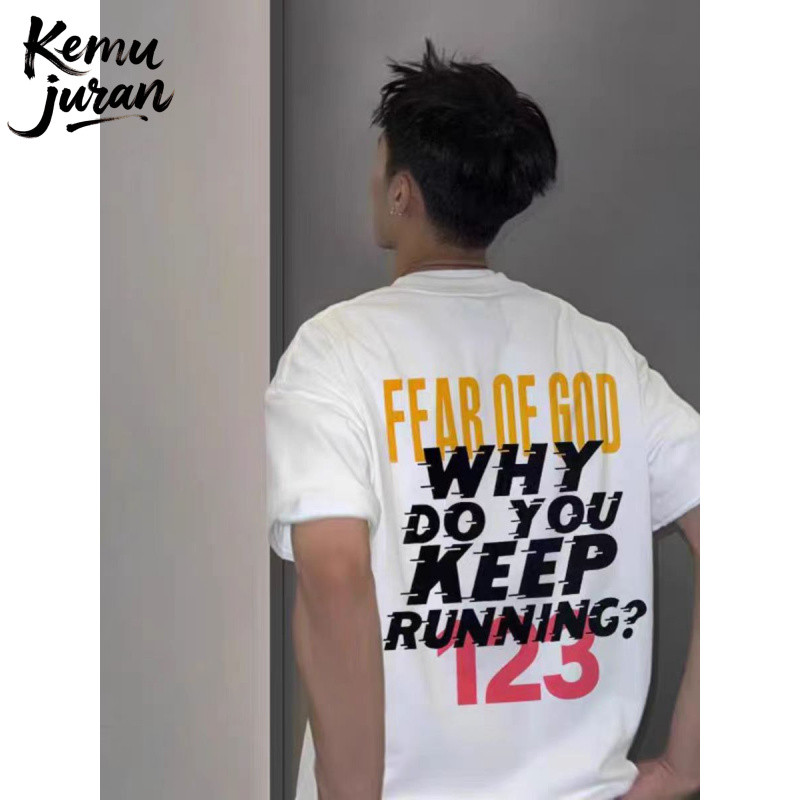 ESSENTIALSZONE พร้อม RRR123 เสื้อยืดแขนสั้นผู้ชายอเมริกันฤดูร้อนพร้อมการฉีดโดยตรง motif