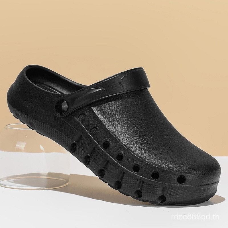 ระบายอากาศผู้ชายผู้หญิงรองเท้าเชฟรองเท้าแตะกันลื่นรองเท้าพยาบาลรองเท้าแตะลําลองกลางแจ้งรองเท้าทํางาน