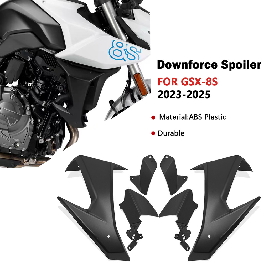 สําหรับรถจักรยานยนต์ด้านหน้า Downforce สปอยเลอร์ Winglet Frontal Sport Naked Aerodynamic Wing Kit GS