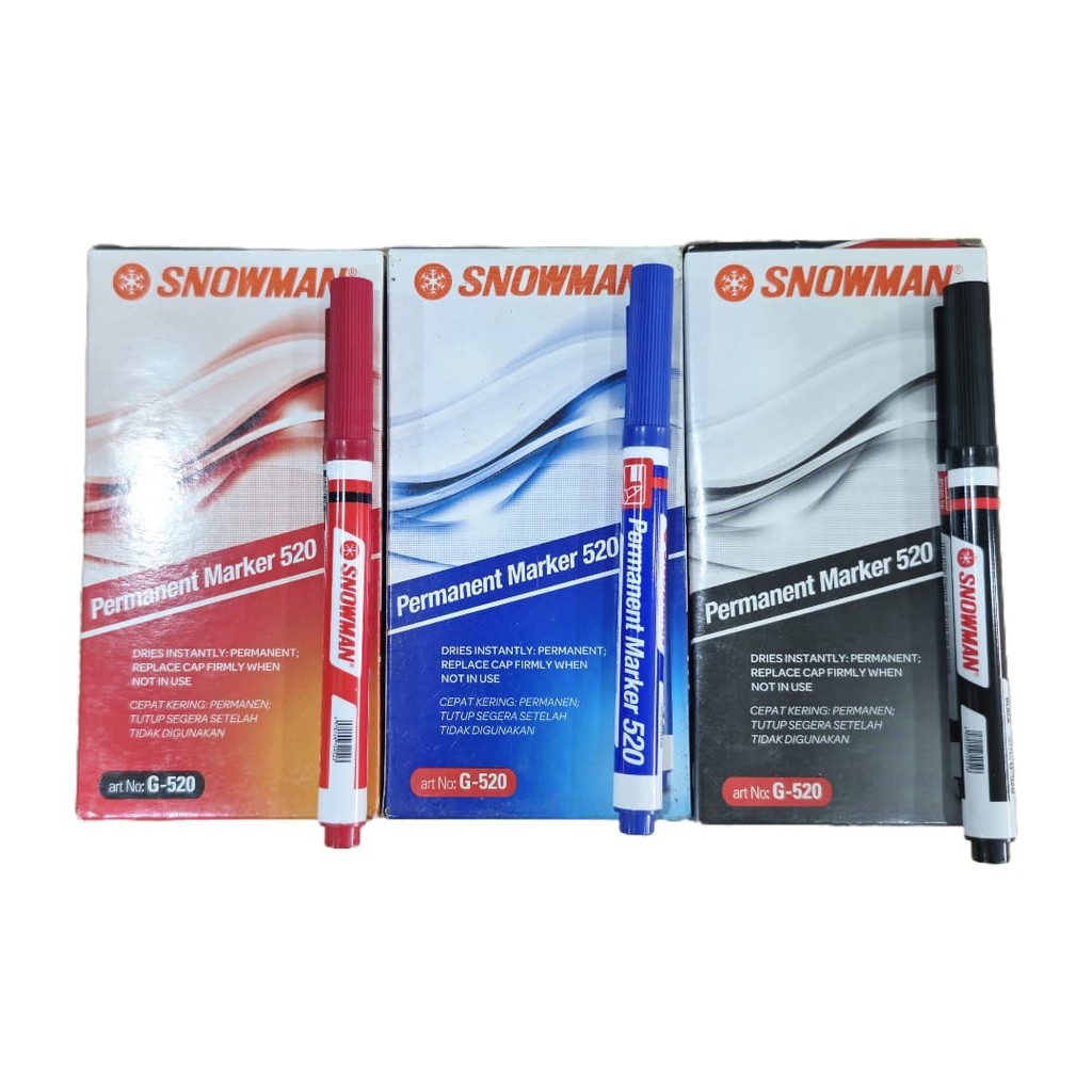 Snowman 520 ปากกามาร์กเกอร์ถาวร G520