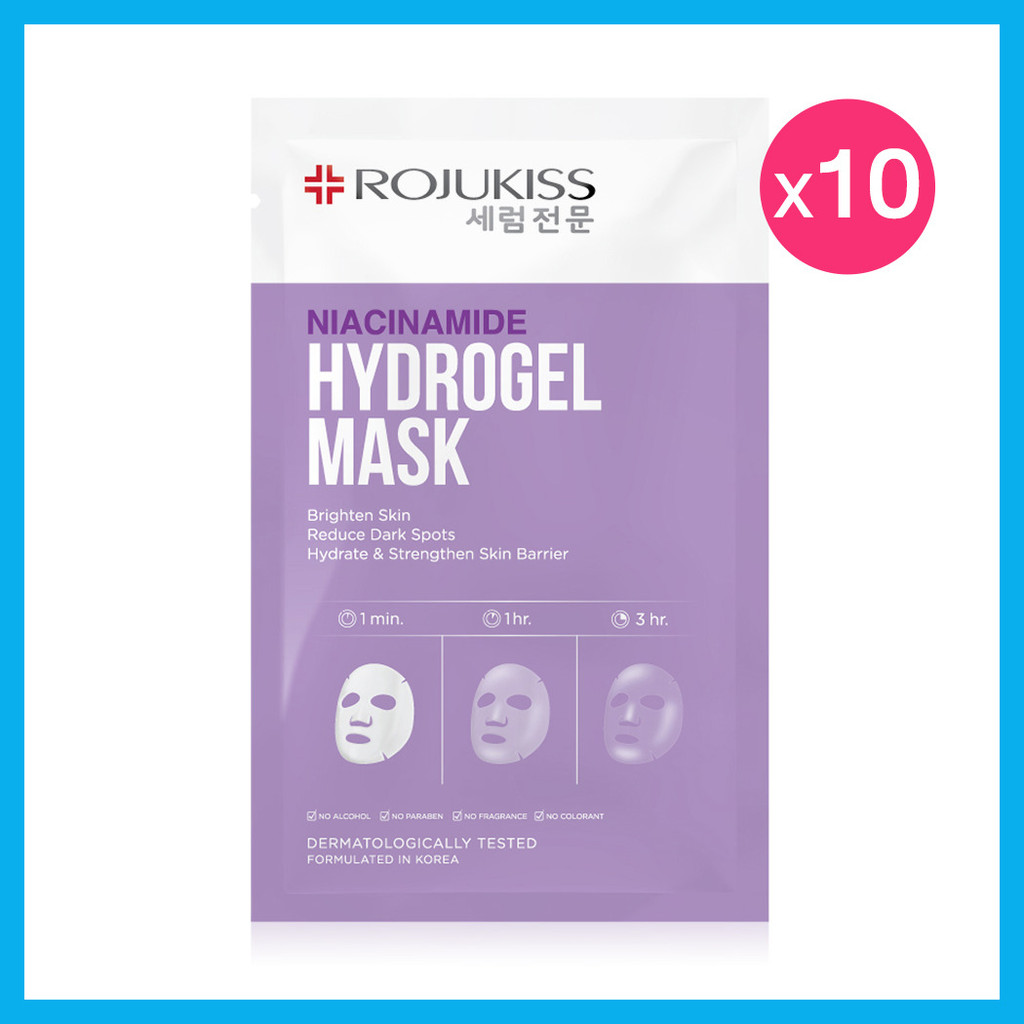 [แพ็ค 10 ชิ้น] Rojukiss Niacinamide Hydrogel Mask 33g โรจูคิส แผ่นมาสก์หน้านวัตกรรม Hydrogel Mask. - รูปที่ 3