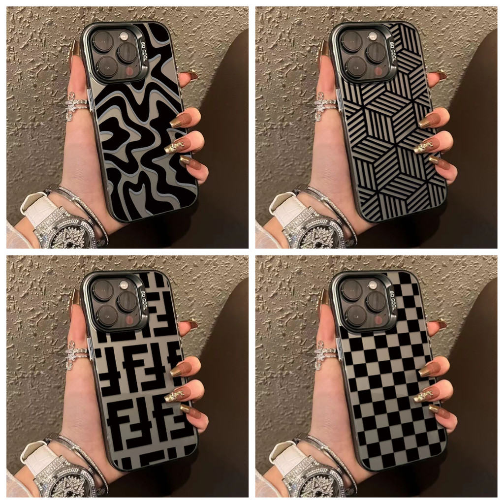 IMD เคส OPPO A5 Pro A18 A3X A60 A79 A15 A57 A17 A16 A78 A54 A5s A58 A53 A12 A38 A77 5G เคสกันกระแทกฝาหลังชุบเงินหรูหรา