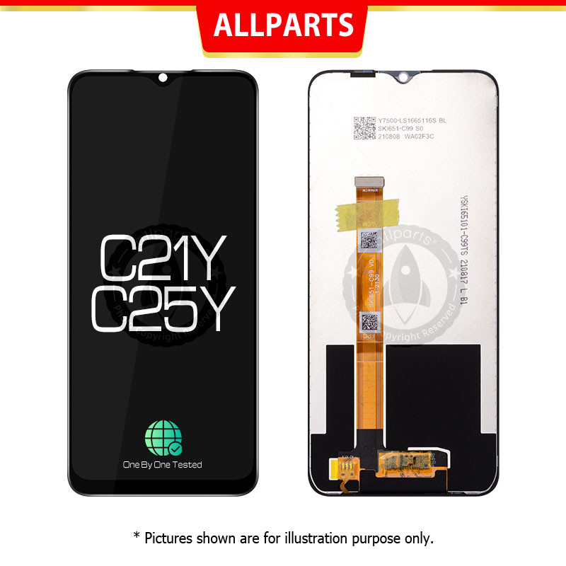 จอแสดงผล 6.5 "สําหรับ Realme C21Y C25Y LCD Touch Screen Digitizer เปลี่ยน