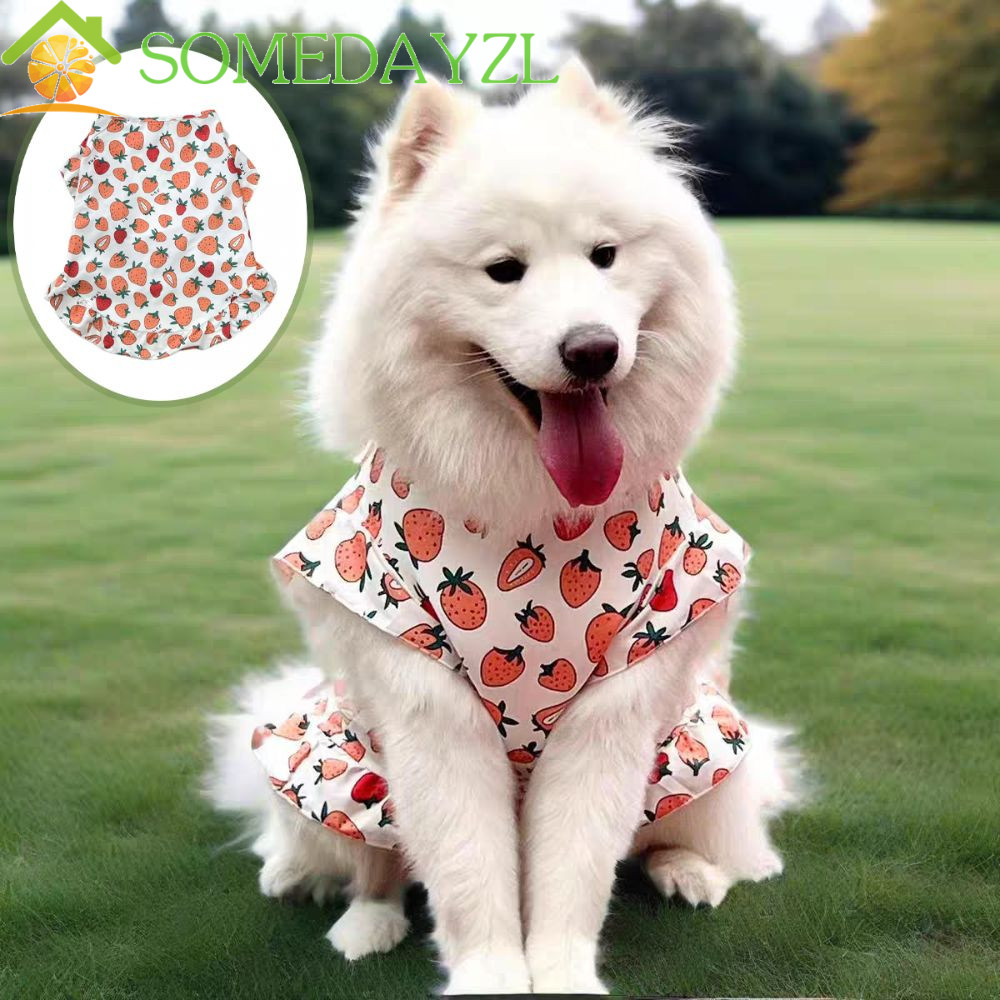 【สินค้าในสต็อก】🌸🌼🩷 ชุดเดรสสุนัขขนาดใหญ่ ลวดลายน่ารักหวาน ชุดเดรสสำหรับสุนัขพันธุ์ใหญ่ ลวดลายน่ารักหวาน