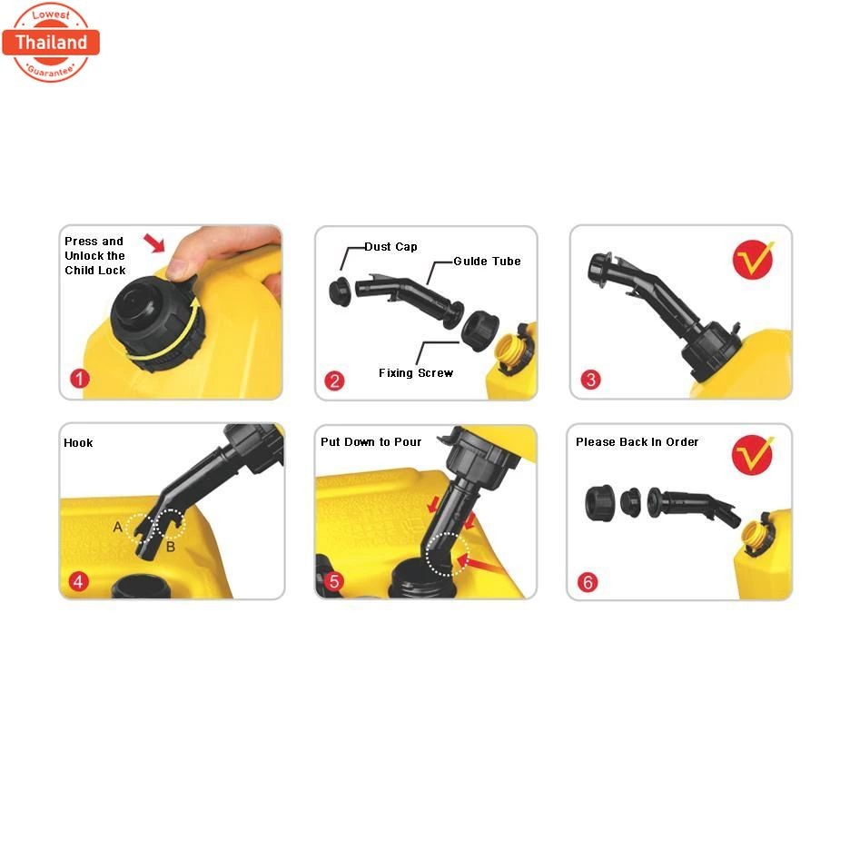 SEAFLO แกลลอนน้ำมันเชื้อเพลิงสำรอง 5 / 10 / 20 ลิตร  ดีเซล  ถังน้ำมัน แกลลอนน้ำมัน ถังน้ำมันสำรอง