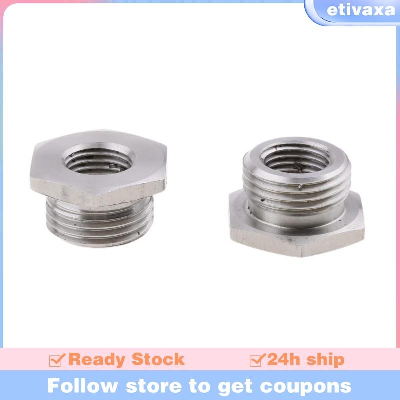 [Etivaxa] 2 ชิ้นลด O2 เซ็นเซอร์ปลั๊กอะแดปเตอร์ 18 มม. ถึง 12 มม. ท่อไอเสียสําหรับ Harley