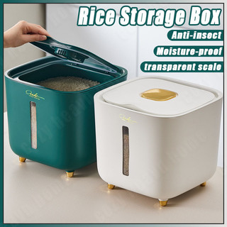 Rice Storage Box Grains Organizer Bucket Moisture-proof Insect-proof Sealed Food Container