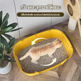 cat litter box ห้องน้ำแมว กระบะทรายแมวแบบปิด กล่องทรายกึ่งเปิด ห้องน้ำแมว ขนาดจัมโบ้ ห้องน้ำแมวใหญ่ ป้องกันกลิ่น