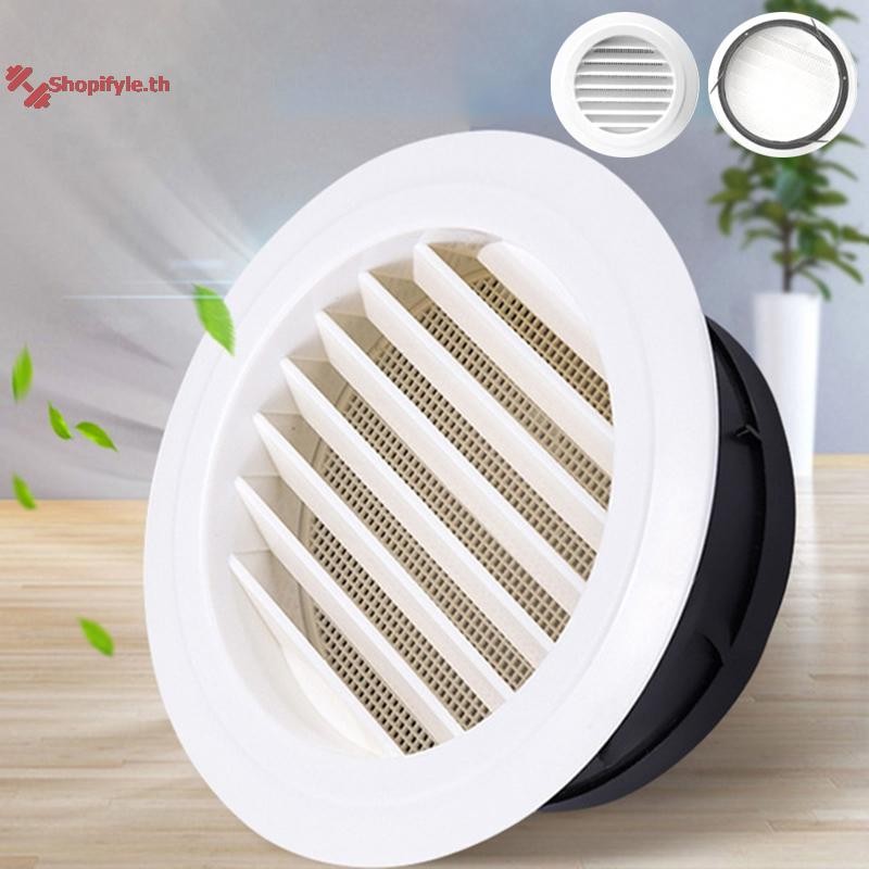 Shopifyle ผนังภายนอก Air Vent Grille พลาสติกรอบ Air Exhaust Vent Grille Ducting th