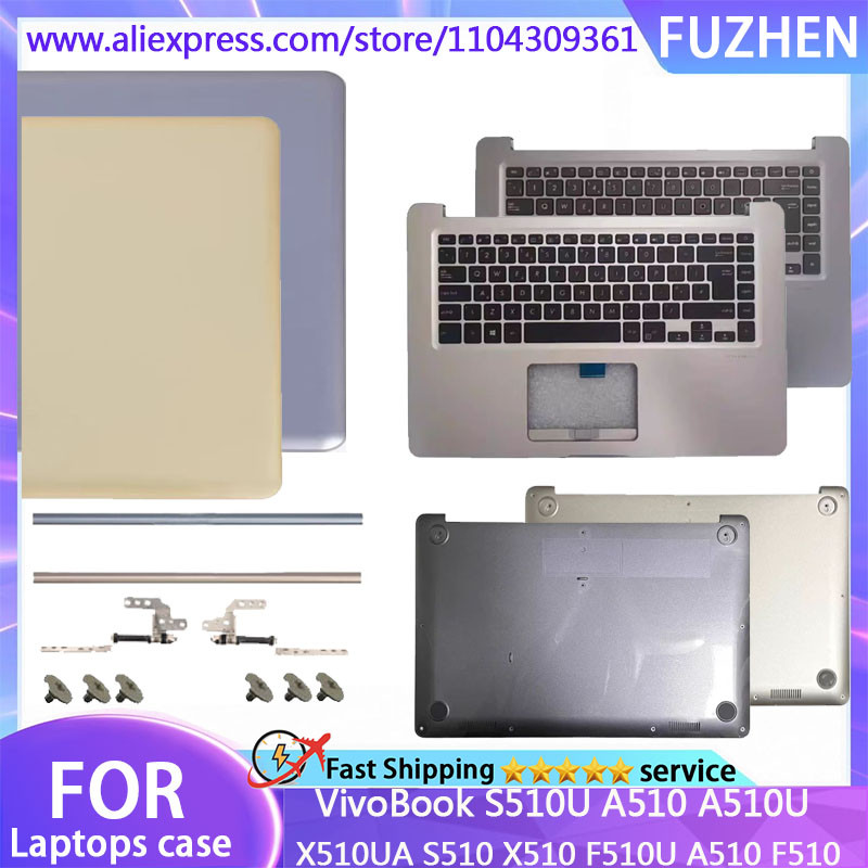 ใหม่สําหรับ VivoBook S510U A510 A510U X510UA S510 X510 F510U A510 F510 แล็ปท็อปปกหลัง LCD/ด้านหน้า/บ