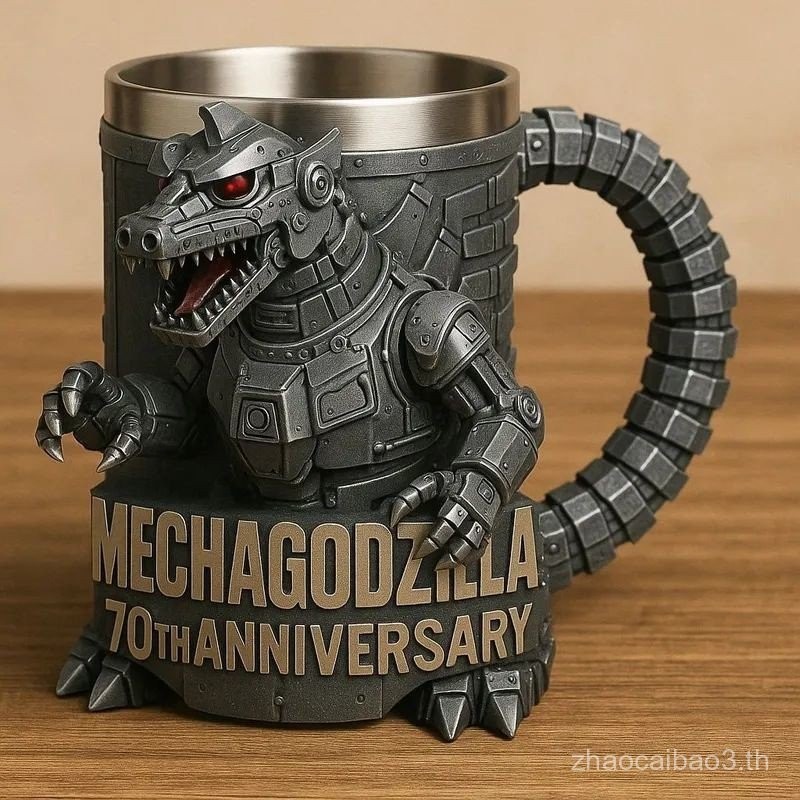Creative Gram Cup ถ้วยกาแฟถ้วยน้ํา Godzilla Series 70th Anniversary Cup สแตนเลส 3D Boy Gift