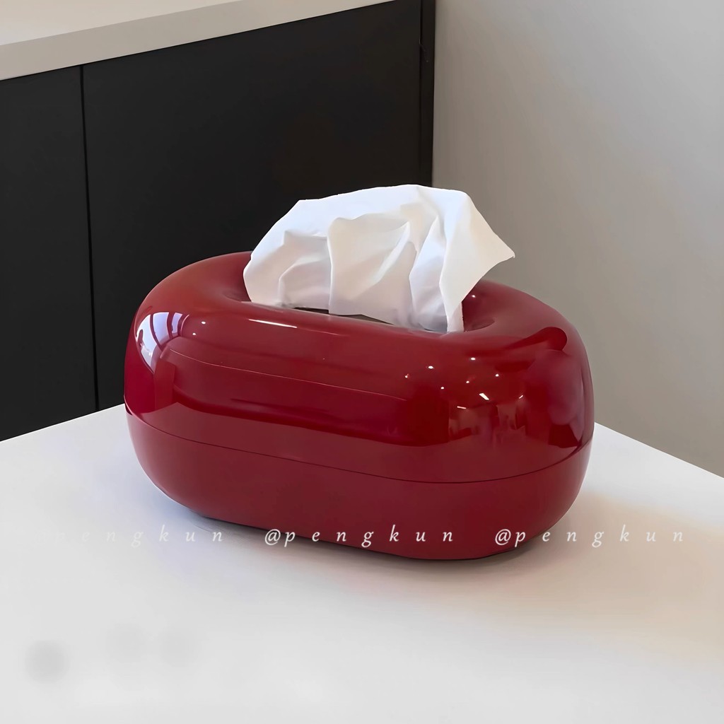 กล่องกระดาษทิชชูหินหลุมสีแดงครัวเรือนห้องนั่งเล่นโต๊ะกาแฟกล่องกระดาษกล่องเก็บผ้าเช็ดปากสร้างสรรค์คริสต์มาสตกแต่งปีใหม่พิธีขึ้นบ้านใหม่ของข