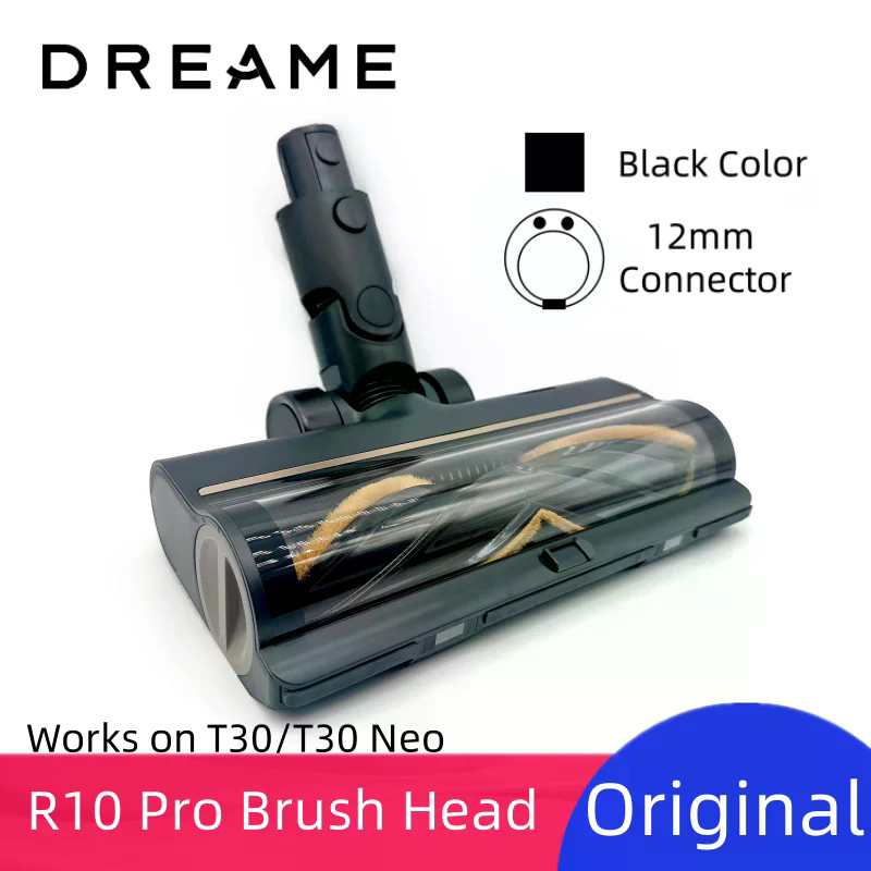 Original Dreame R10 Pro ไฟฟ้า Multi-Surface หัวแปรงสีดําสําหรับ T30 T30 NEO T20 Pro เครื่องดูดฝุ่นไร้สายแบบใช้มือถือ