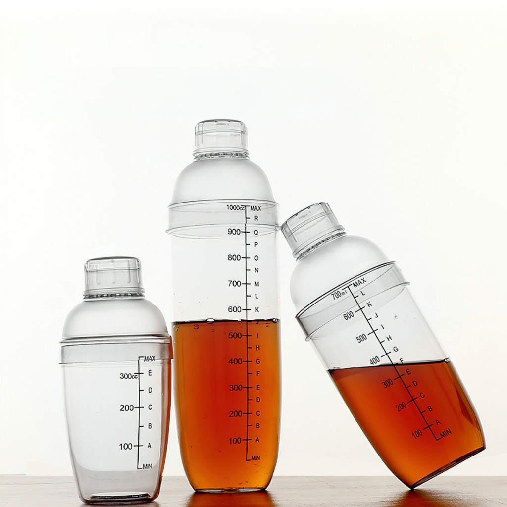 Black บัณฑิตพลาสติกผสม Shaker 350ml - 500ml - 700ml - 1000ml - (รวมฝาเชคเกอร์)SA888