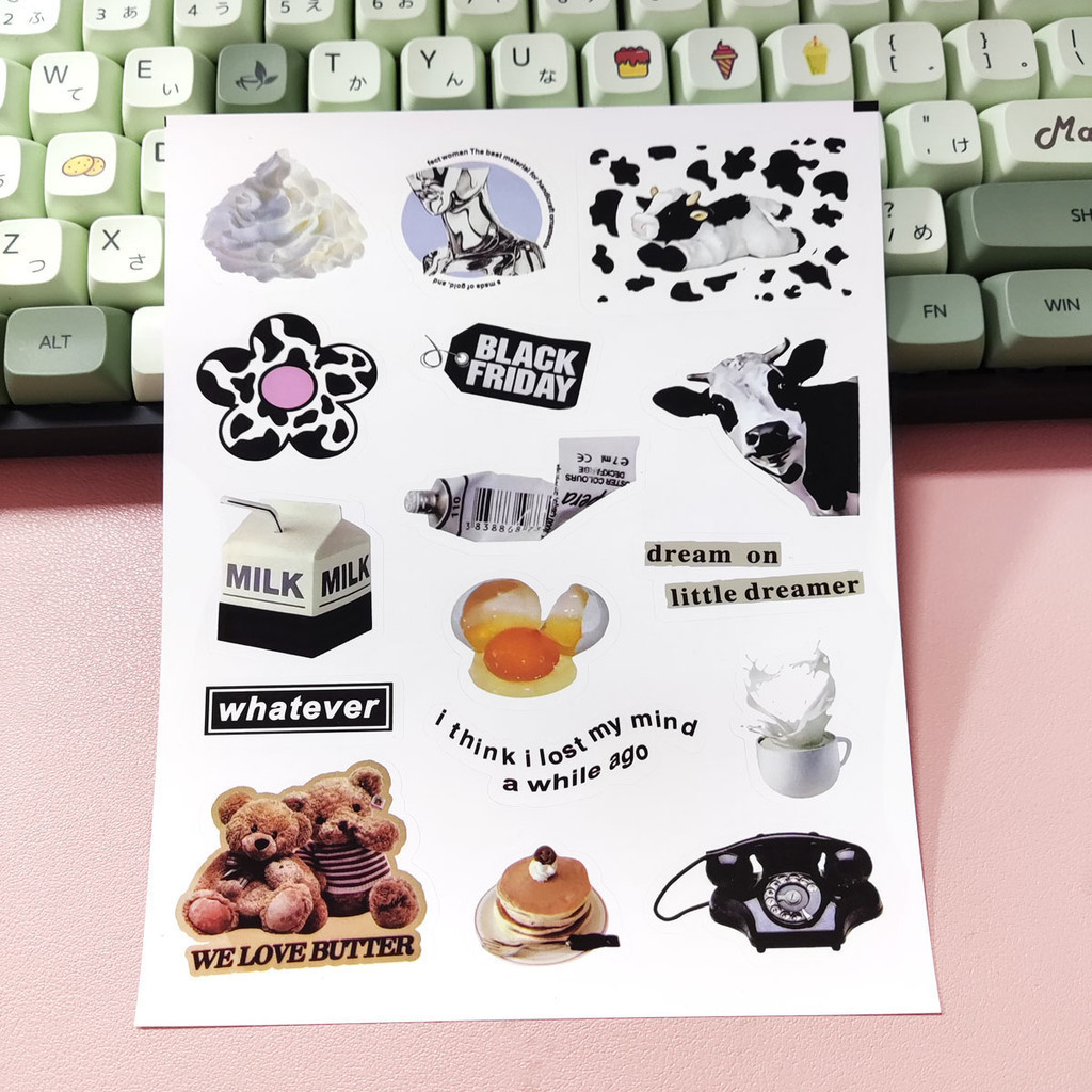 สติ๊กเกอร์ไดคัท กันน้ำ PVCสติ๊กเกอร์ลายการ์ตูน สติกเกอร์กันน้ํา สําหรับโน๊ตบุ๊ค แล็ปท็อป หมวกกันน็อค รูปลอก นักเรียนDIY