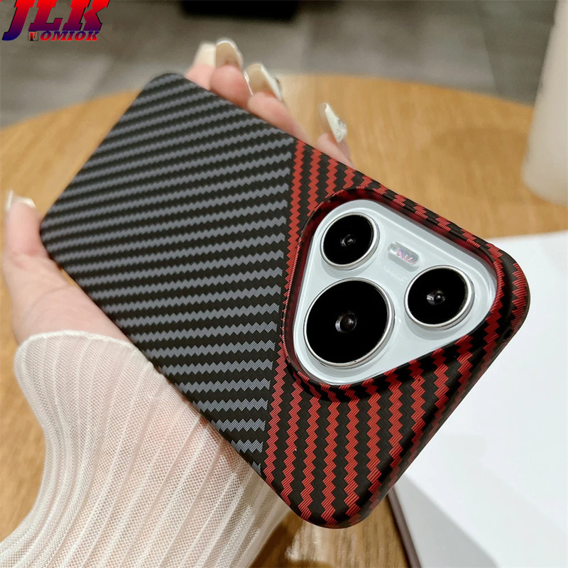 [JLK] Luxury Carbon Fiber Pattern PC Armor Case For Huawei Pura 70 Pro Plus P70 Ultra Hard Shockproof Defender Cover