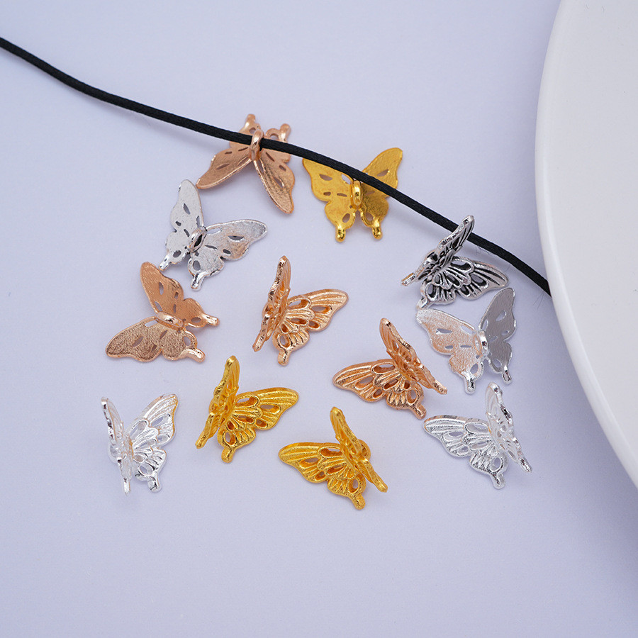 20ชิ้นโลหะผสมจี้เดี่ยวมุมพับกลวงผีเสื้อจี้ทําเองเครื่องประดับสร้อยข้อมือลูกปัดวัสดุขายส่ง