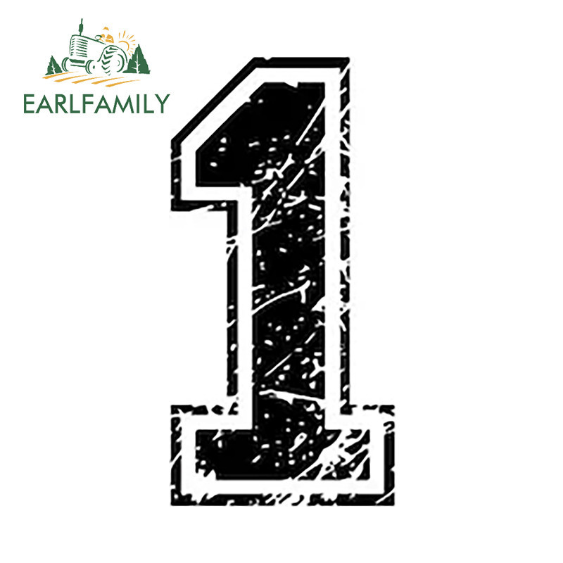 EARLFAMILY 13 ซม.เบลอสีดํา Racing หมายเลขรถสติกเกอร์แล็ปท็อปรถจักรยานยนต์หน้าต่าง Decal กันน้ํา Graffiti เก็บระยะทางรถอุปกรณ์เสริม