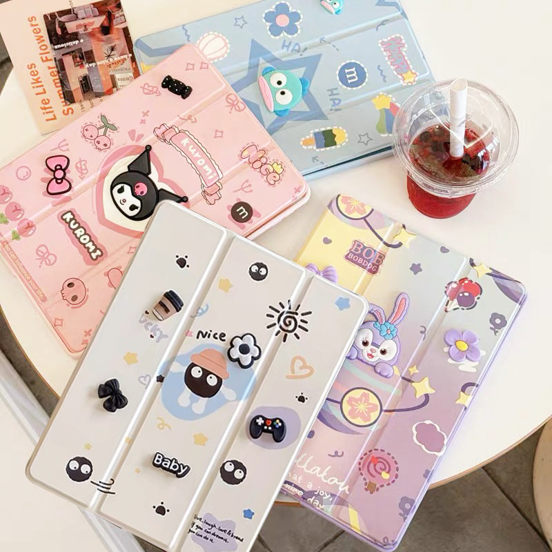 010.เคสแท็บเล็ต ฝาพับ เคส สําหรับ ไอแพด iPad 2024 Gen 7/8/9 10.2 10.5 Air 4/5 10.9 Gen10 มีช่องใส่ปากกา
