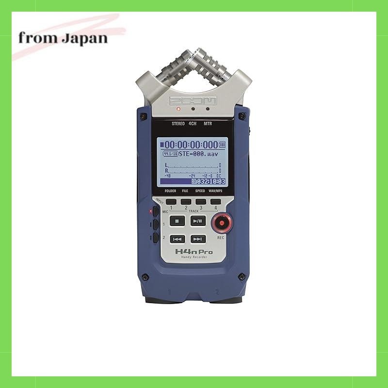 Zoom H4N Pro เครื่องบันทึกมัลติแทร็กดิจิตอล (สีน้ําเงิน)
