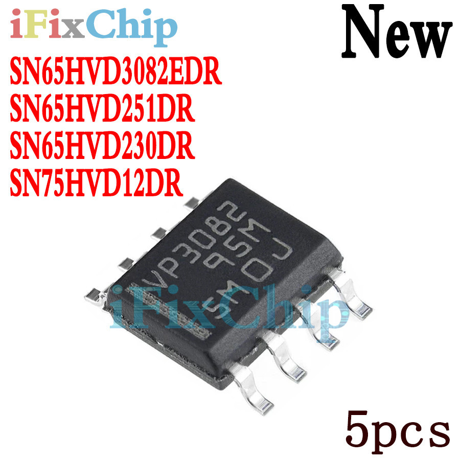 5 ชิ้นใหม่เอี่ยม SN65HVD251DR VP251 65HVD251 65HVD251DR SN65HVD230DR SN75HVD12DR SN65HVD3082EDR SN65