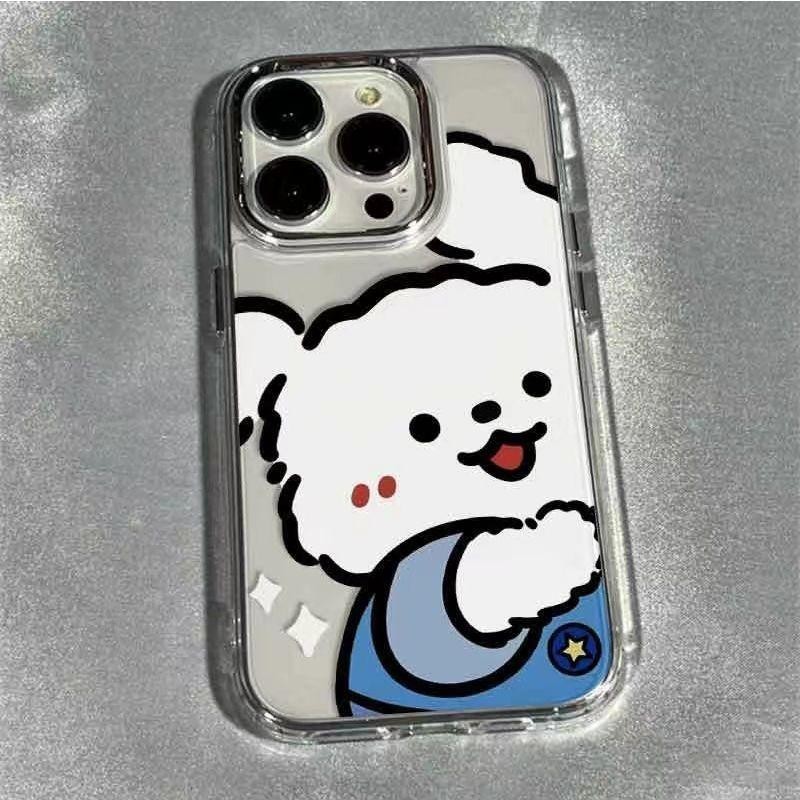 การ์ตูนลูกสุนัขเคสใสสําหรับvivo V40 Pro Lite V40E Y37 Y37M Y36T Y300 Pro 5G Y200 Pro 5G X200 Pro Mini Y91i Y91C 4Gปลอกนุ่มน่ารักฝาครอบโปร่งใสตลกคู่เคสโทรศัพท์