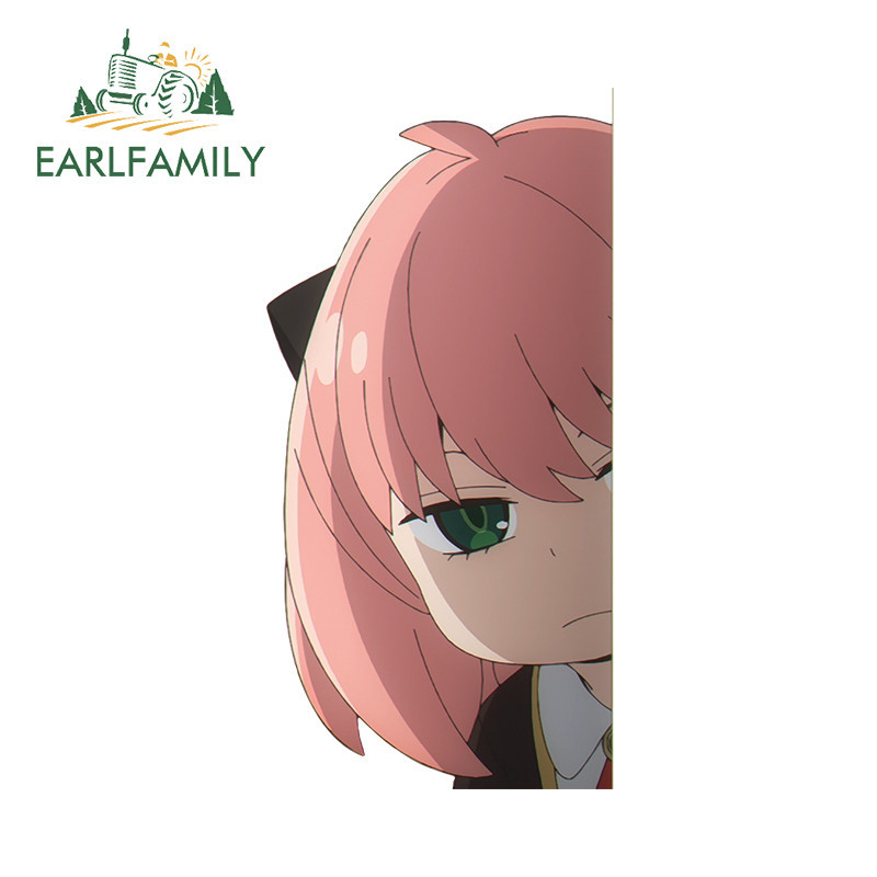 EARLFAMILY 13 ซม.x 6.4 ซม. Anya Peek สติกเกอร์รถ Trunk อะนิเมะรถจักรยานยนต์รถอุปกรณ์เสริมแล็ปท็อป Graffiti Caravan กระดานโต้คลื่น Decals สเก็ตบอร์ดตกแต่ง