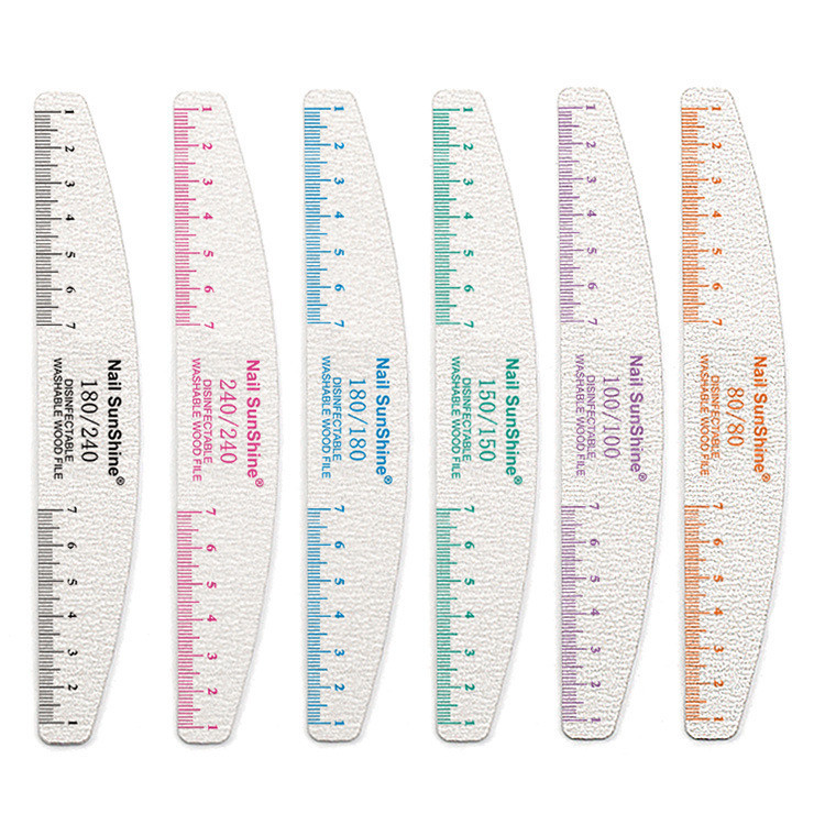 เล็บไม้บรรทัดแต่งเล็บพื้นผิวเล็บขัดขัดถูสีเทากระดาษทรายสีขาว Half-moon- ราคา ถูกที่สุด ดีลบีเคเค แกลเลอรีภาพที่ 3