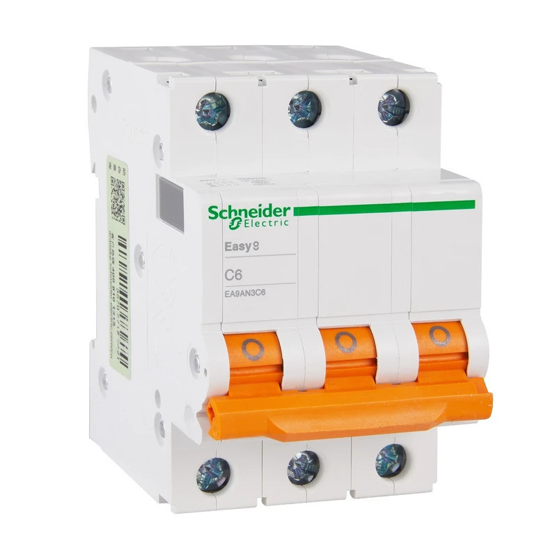 Schneider 3P MCB Easy9 EA9AN เซอร์กิตเบรกเกอร์ขนาดเล็ก 3C 6 10 16 20 25 32 40 50 63A