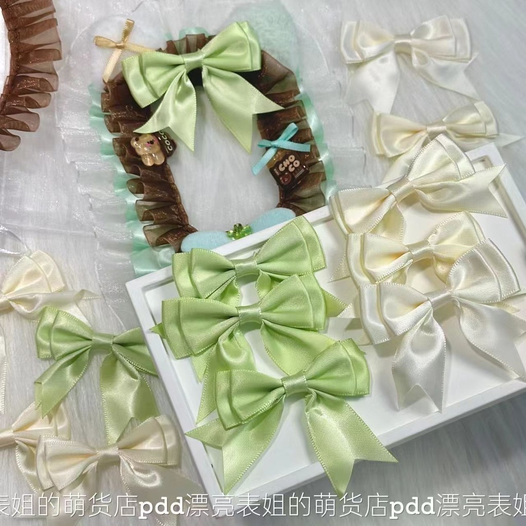 สีโบว์คู่คอลเลกชัน ทําเอง โฮมเมดบล็อกเกอร์สไตล์เดียวกันผู้ถือบัตรสนับสนุนพัดลมอุปกรณ์ตกแต่งสาวหัวใจต้องมีอุปกรณ์ - รูปที่ 7