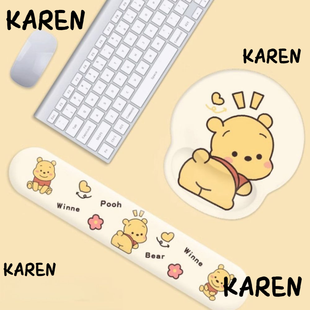 แผ่นรองข้อมือ KAREN เสื่อรองข้อศอกแบบนุ่มกันลื่น แฟชั่น สบาย หมีพูห์ ป้องกันมือ รองรับเมาส์ ที่วางข้อมือ