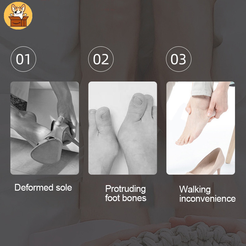 Am-az2pcs 5holes ซิลิโคนเจล Toe Separator Hallux Valgus Orthopedic Protector Thumb Corrector Spacers Bunion Relief Foot Care เครื่องมือ - รูปที่ 3