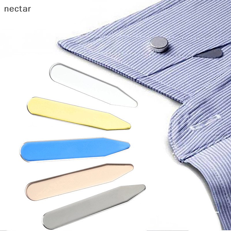 TAR 2 ชิ้น Collar Stay Stiffeners สําหรับ Bussness Party เสื้อผู้ชายของขวัญ Silver Gold COLLAR สนับสนุน Man เครื่องประดับ N