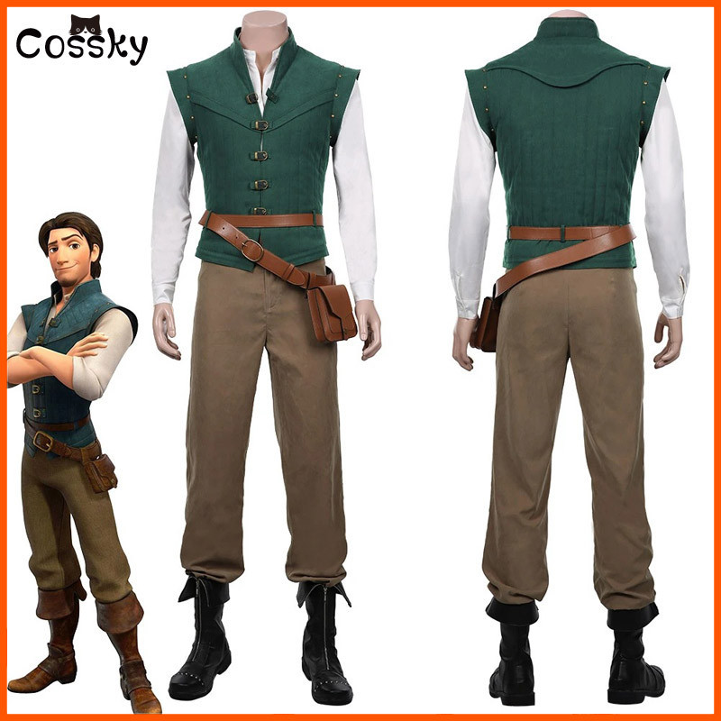 Flynn Rider คอสเพลย์เครื่องแต่งกายเสื้อกั๊กชุดเสื้อฮาโลวีน Carnival ชุด Custom Made Size