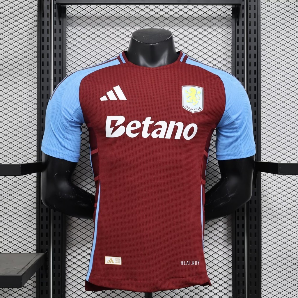 [player Issue] เสื้อแข่งเหย้า 24/25 Aston Villa ใหม่ เสื้อฟุตบอลแขนสั้นฝึกซ้อมกีฬาคุณภาพสูง S-XXL