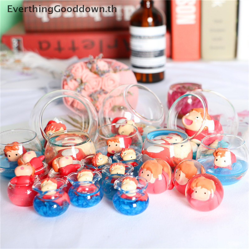 Ever อะนิเมะปลาทอง Princess Ponyo Micro ภูมิทัศน์เครื่องประดับ Mini Luminous Goldfish Ji แก้ว DIY เด