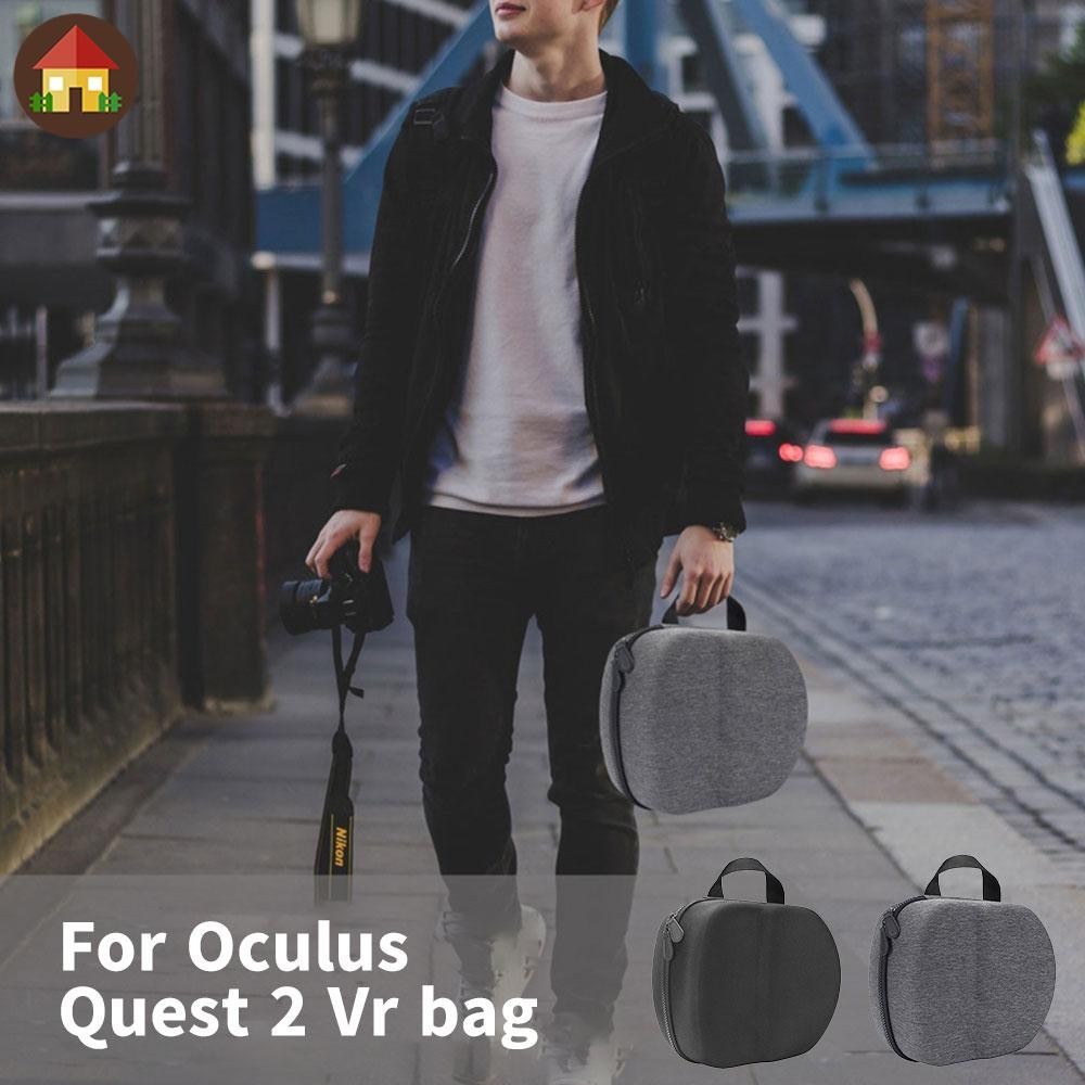 Hard Travel กระเป๋าถือป้องกันกล่องกระเป๋า Scratch Proof สําหรับ Oculus Quest 2 VR ชุดหูฟัง SHOPTKC20