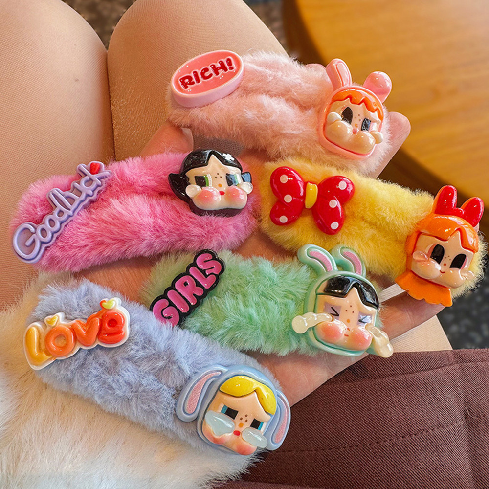การ์ตูน Plush Crybaby คลิปด้านข้างอุปกรณ์เสริมผมเป็ด Billed Bangs Barrettes สาวหวานน่ารัก Cry Baby Headwear