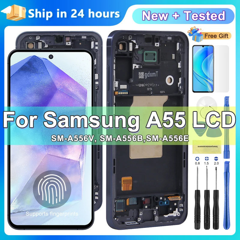 6.6 Super AMOLED สําหรับ Samsung A55 5G LCD A556U A556B A5560 จอแสดงผล Touch Screen Digitizer สําหรั