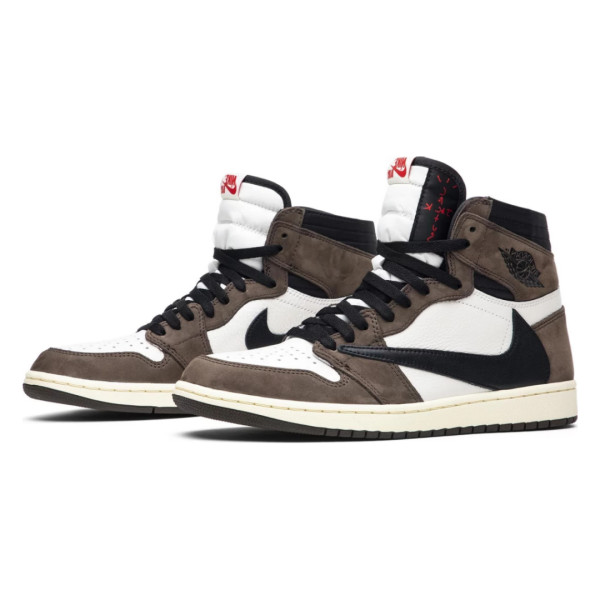 Nike Nike Travis Scott x Air Jordan 1 ของแท้ของแท้ของ Nike Travis Scott x Air Jordan 1 ต้นฉบับ OGCD4