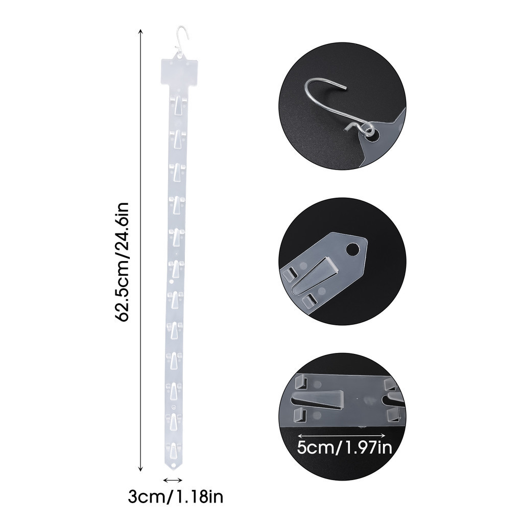 อเนกประสงค์ เก็บ ตะขอแขวนขนม-ชั้นวางจอแสดงผลพลาสติกแบบพับได้สําหรับแถบแขวนซูเปอร์มาร์เก็ต-สากล หายไป คลิป & ที่เก็บอาหา - รูปที่ 6