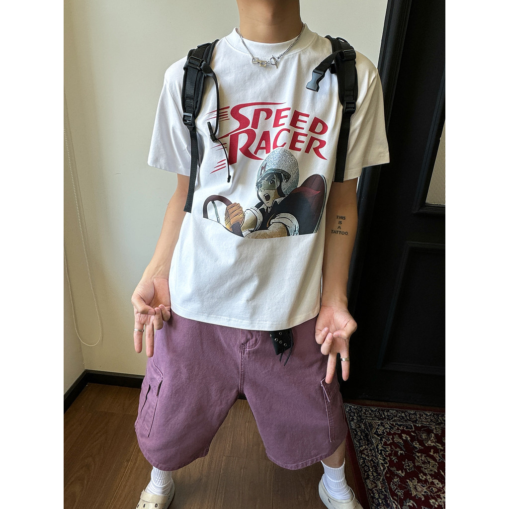 Beeyanbuy เสื้อยืด unisex, แฟชั่นวินเทจตัวอักษรพิมพ์หลวมพอดีแขนสั้นเสื้อยืด #066